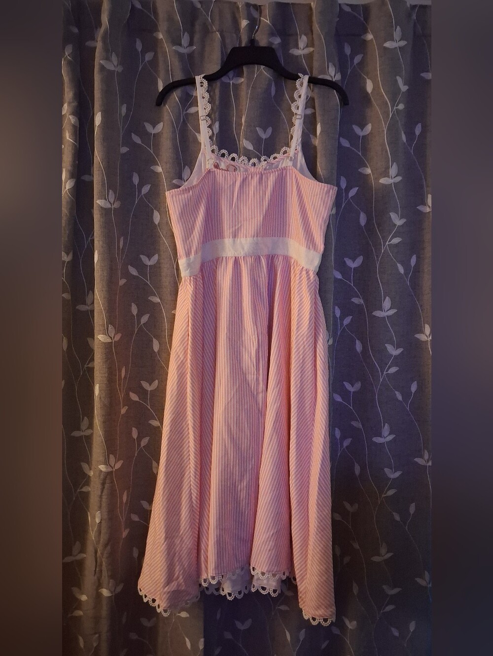 Hey BARBIE!! Pink Retro Button-Front Sundress with White Waist - Picture 3 of 6